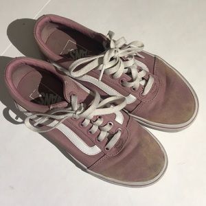 Vans rose pink tennis shoes sneakers womens sz 6 off the wall